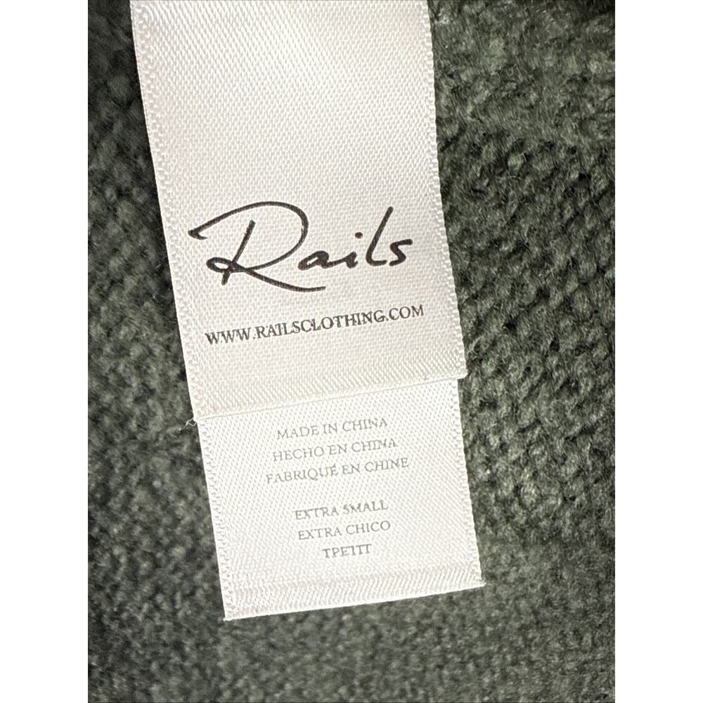 Rails‎ Perci Olive Green Black Stars Merino Wool Knit Sweater XS Extra Small - Picture 4 of 7